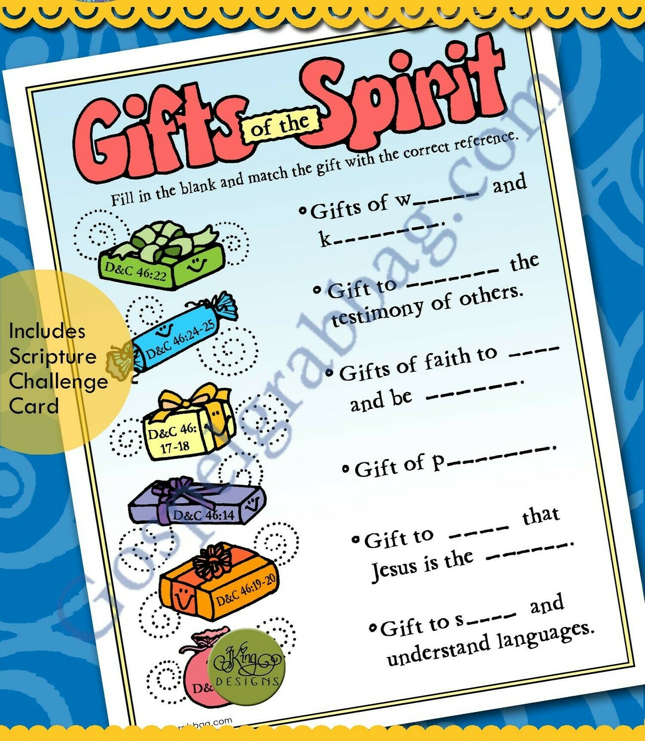 Gifts of the Spirit match game