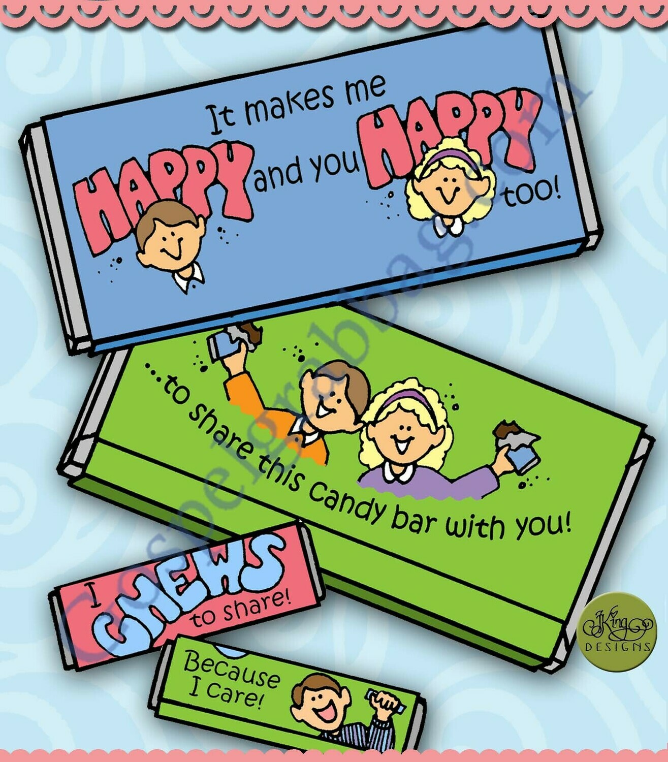 Happy Times are Sharing Times - share treat candy labels