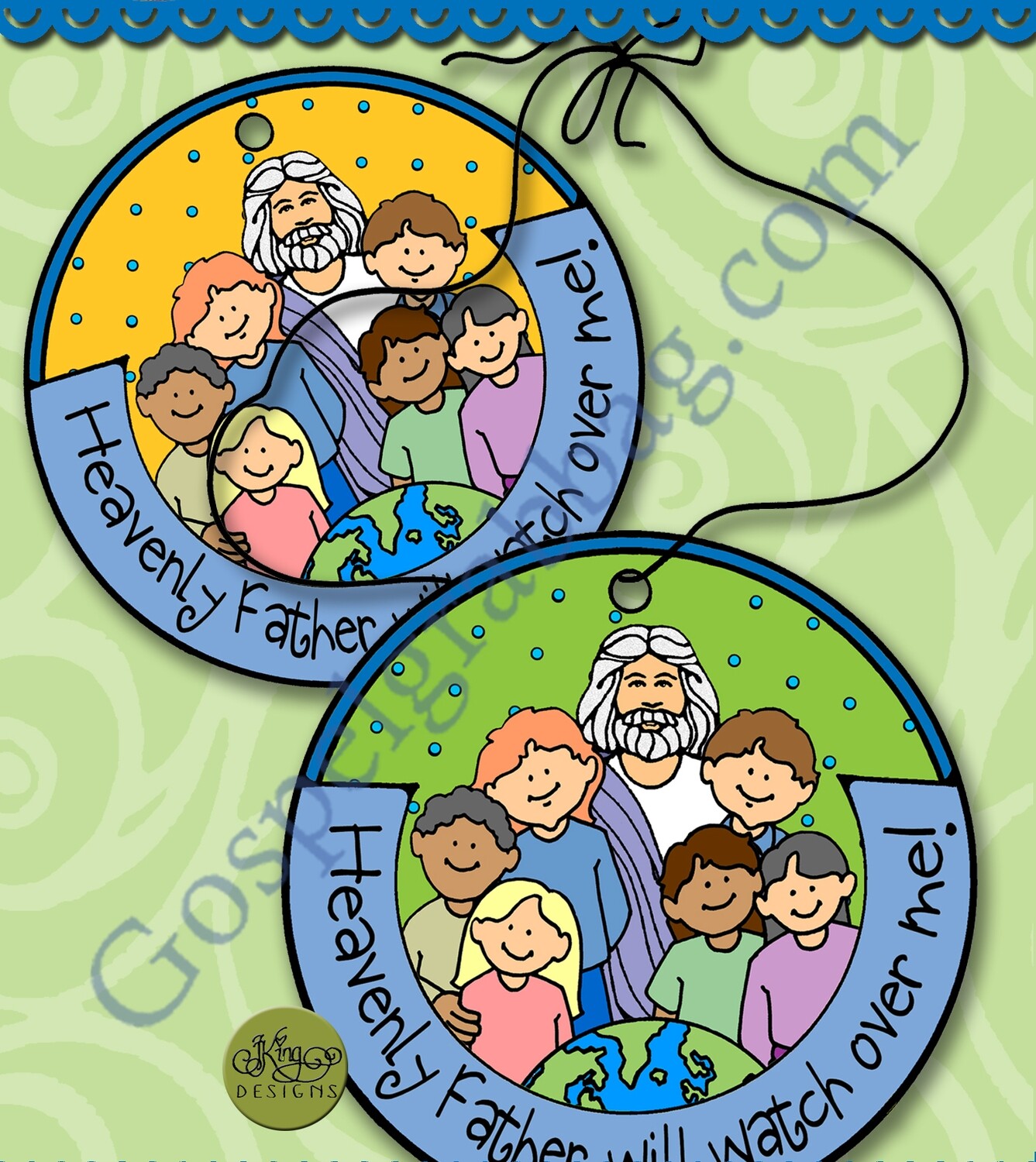 Heavenly Father Will Watch Over Me medallion
