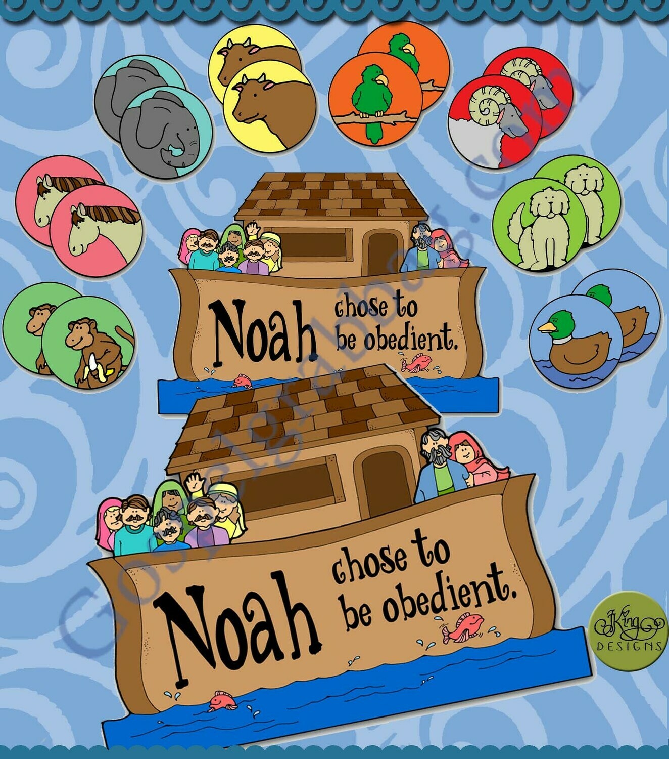 Choosing to Obey – Noah’s Ark and Animals Match Game and Discussion