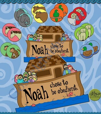 Choosing to Obey – Noah’s Ark and Animals Match Game and Discussion