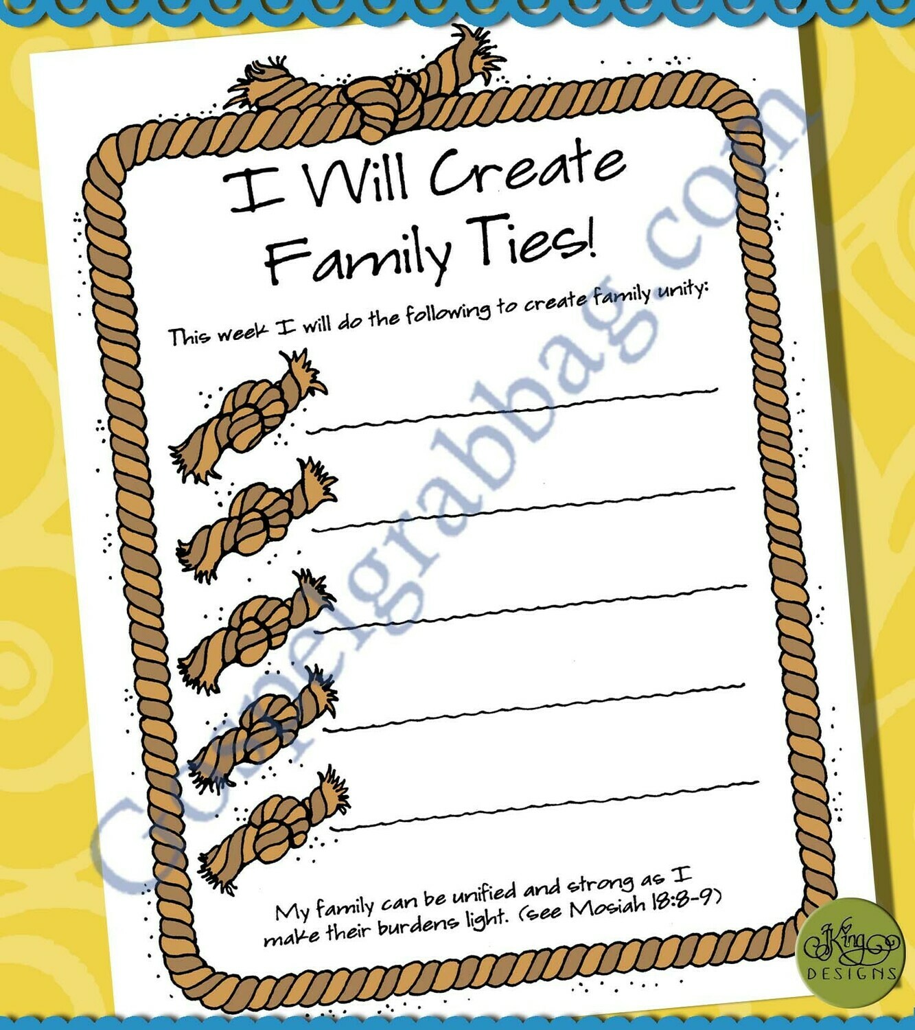 Create Family Ties unity checklist