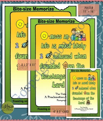 Family Proclamation - Happy Family poster/card set
