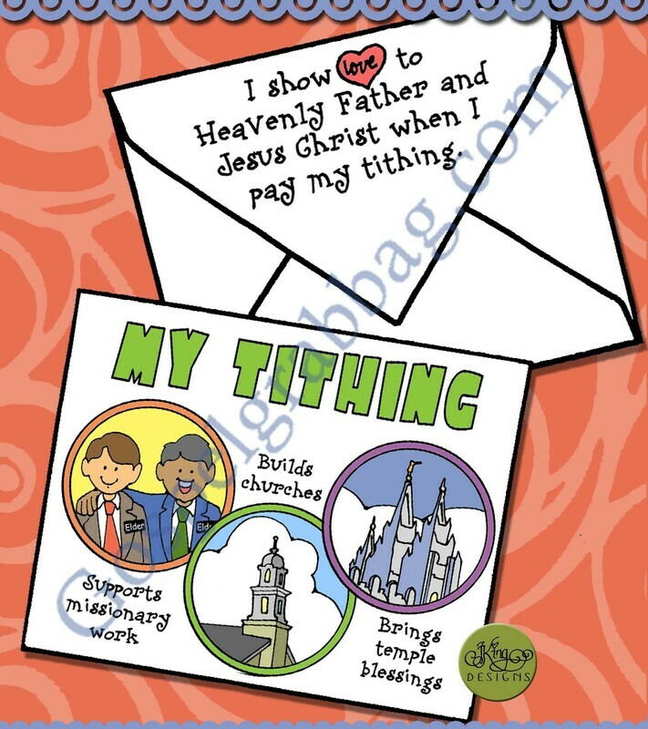 My Tithing Shows My Love to Heavenly Father and Jesus envelope