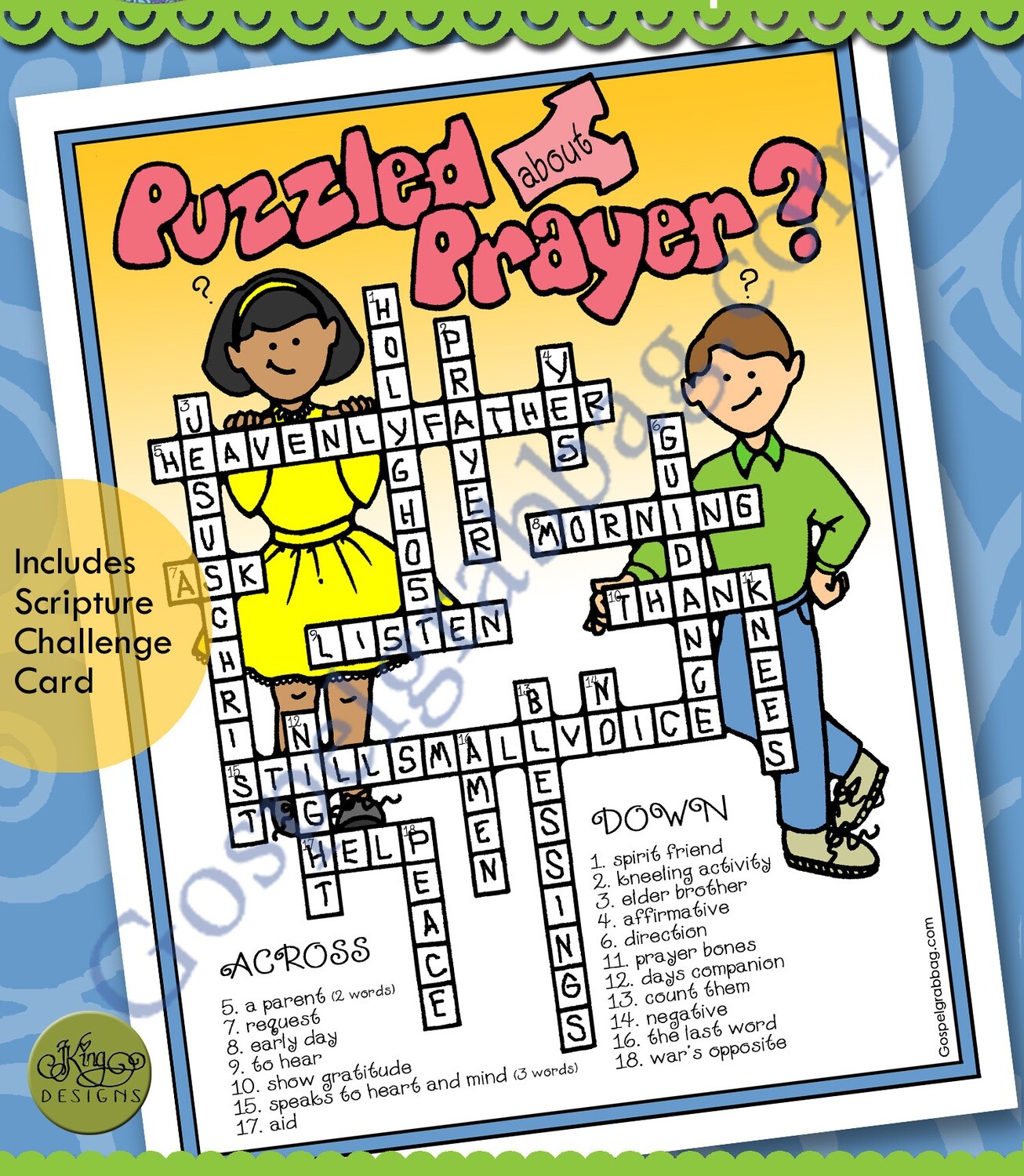 Puzzled about Prayer crossword puzzle