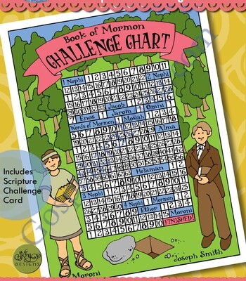 Book of Mormon Challenge Chart - Scripture Reading Poster