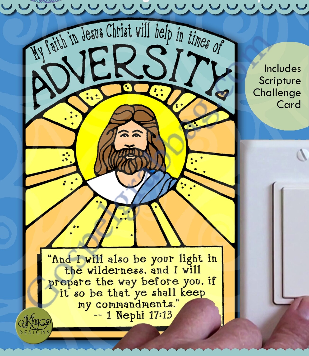Faith in Jesus Christ - Adversity light switch buddy