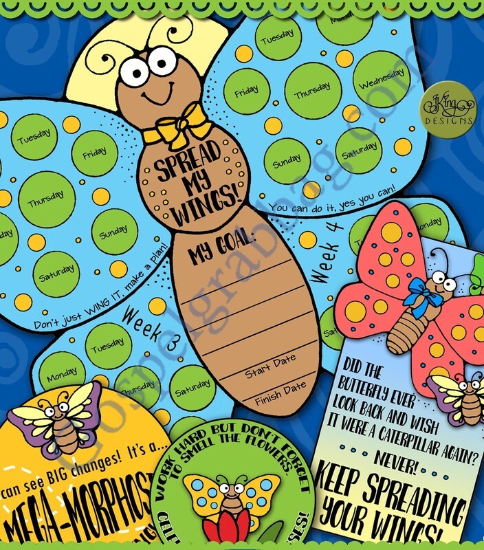 Spread Your Wings Butterfly Goal Tracker
