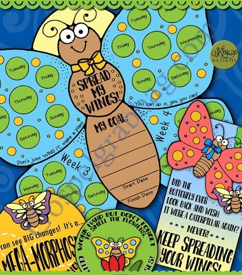 Spread Your Wings Butterfly Goal Tracker