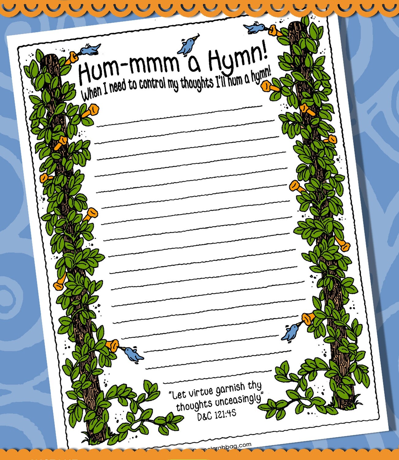 Hum a Hymn Hummingbird Poster