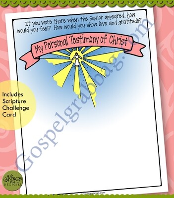 My Testimony of Jesus Christ - Love and Gratitude Journal