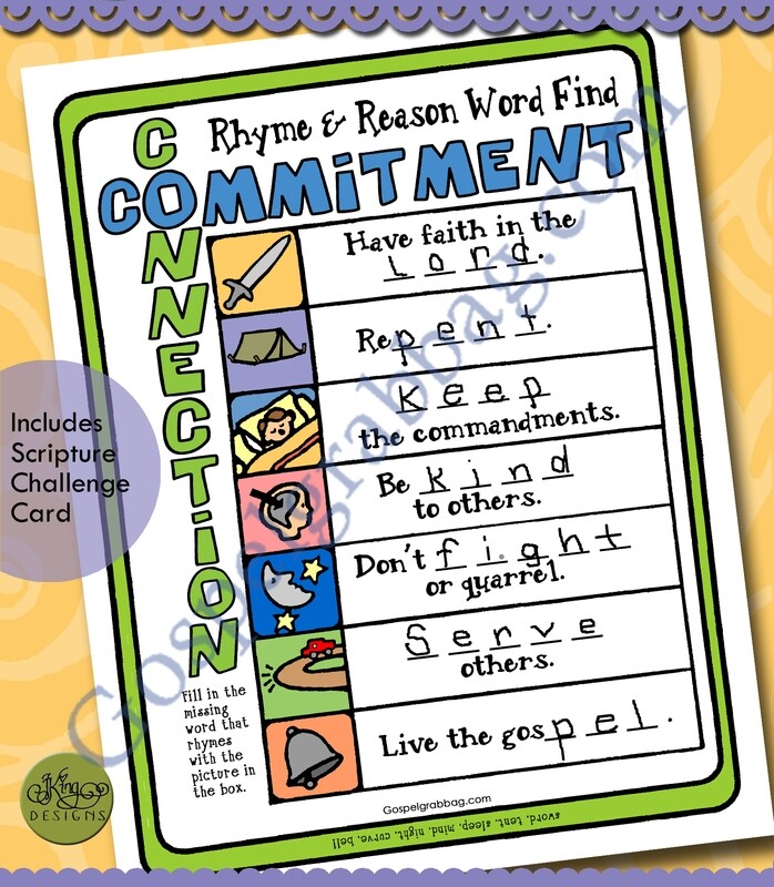Commitment Rhyme and Reason word find
