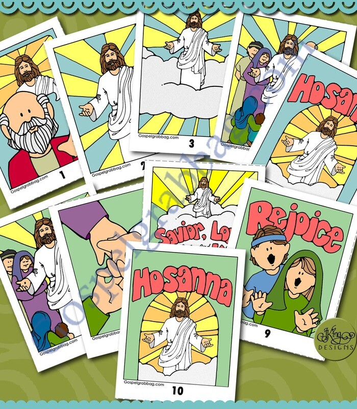 Mini Memorize &quot;Easter Hosanna&quot; - Song Visuals cards and game