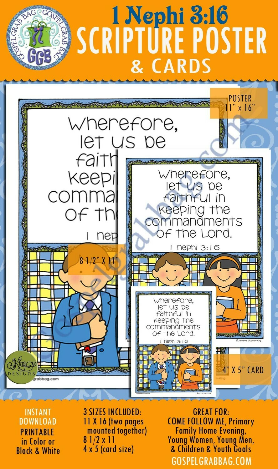 Scripture Poster: 1 Nephi 3:16