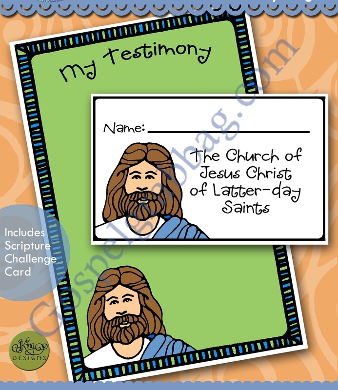 Testimony Page and Missionary Name Tag