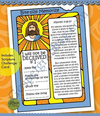 I Will Not Be Deceived - Moroni 7:16-17 Bite-size Memorize poster