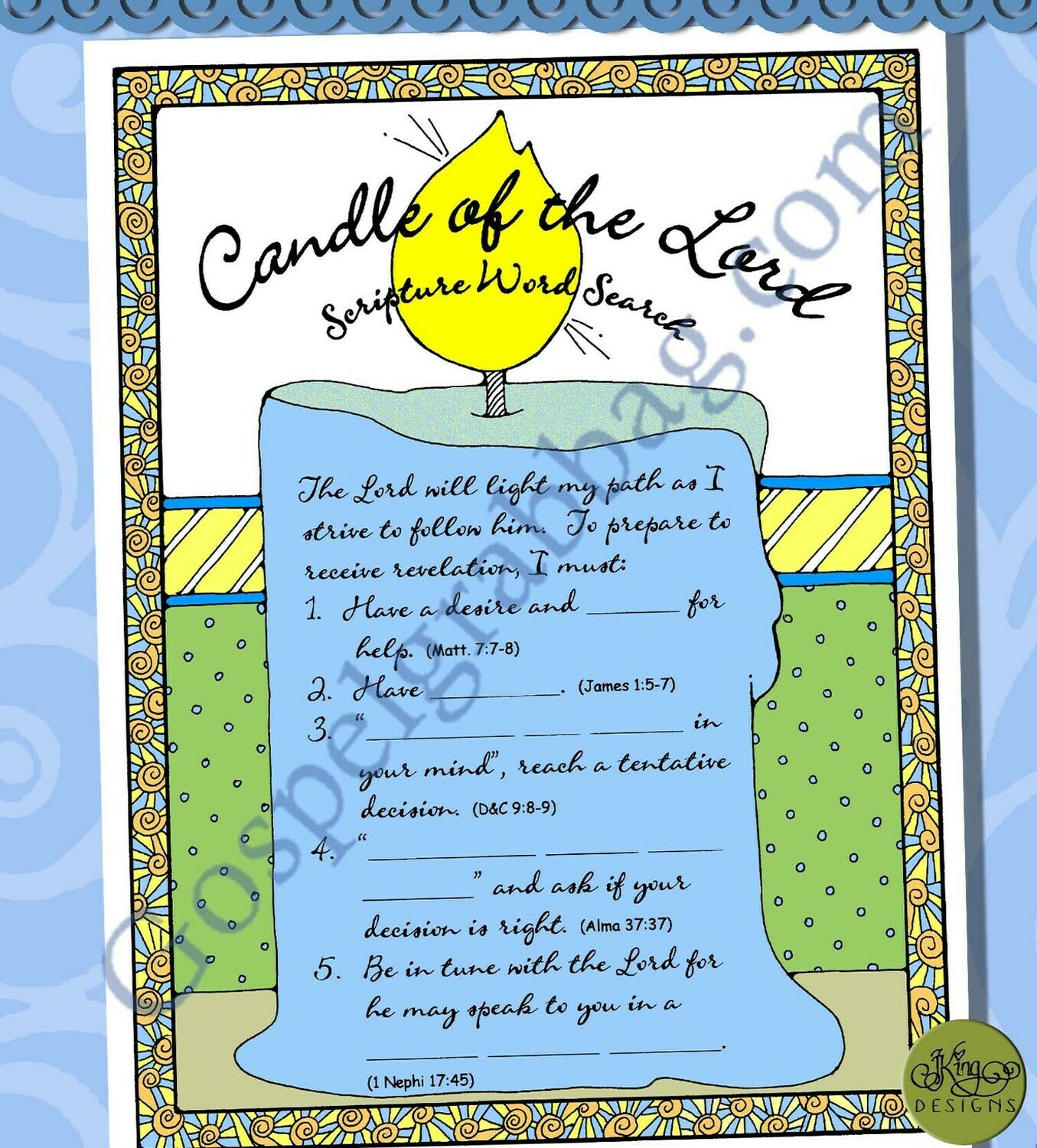 Candle of the Lord wordsearch