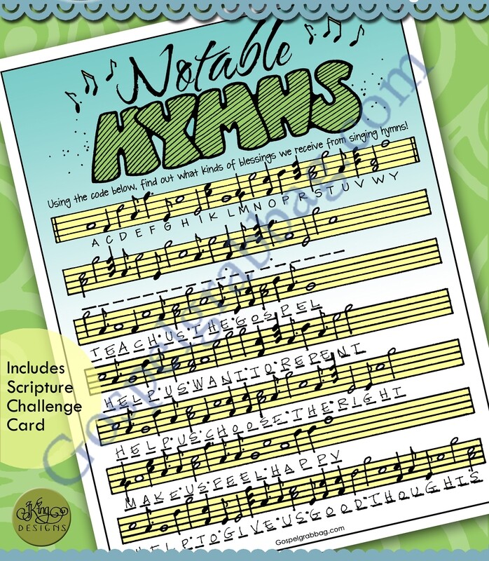 Notable Hymns secret code message puzzle