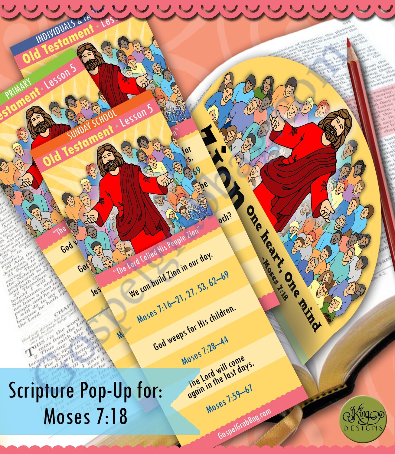 Scripture Pop-Up &amp; Bookmark: CFM OT- JAN week 5 Lesson 5