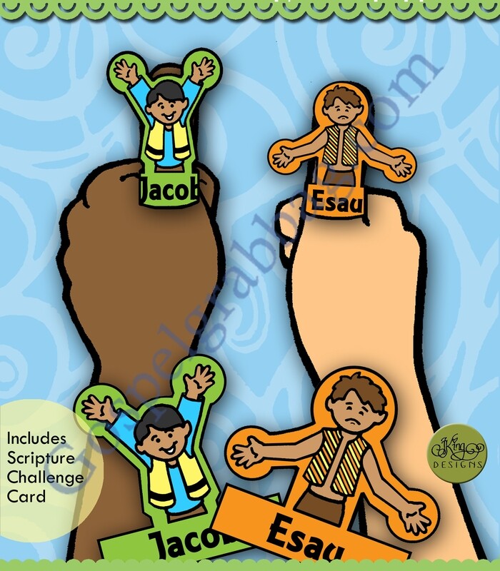 Choose Blessings: Jacob &amp; Esau thumb puppets