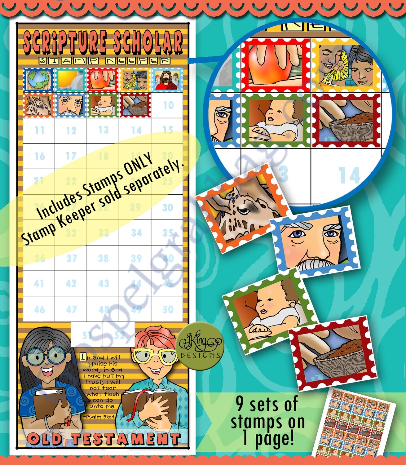 Scripture Scholar February Stamps (Old Testament)