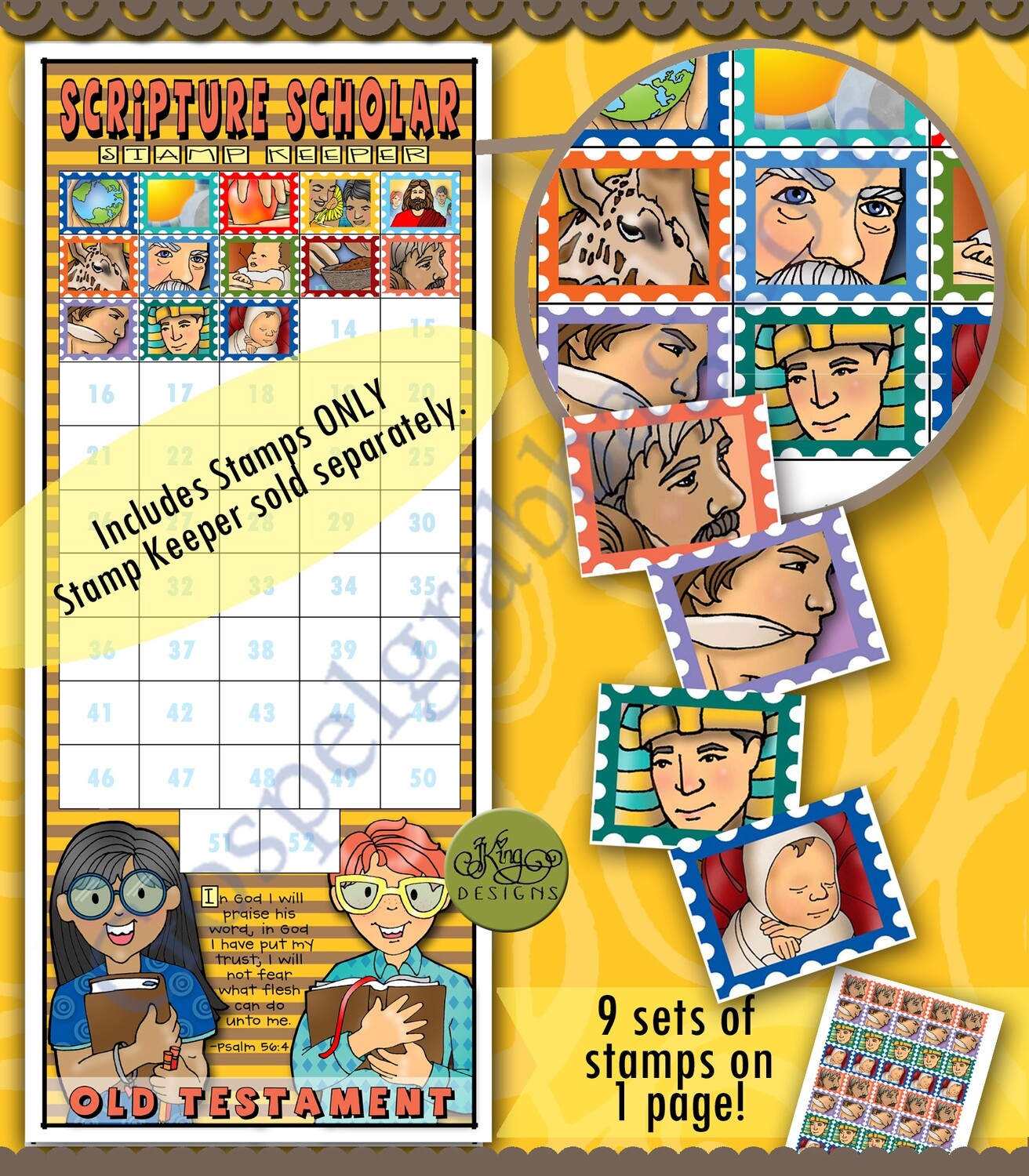 Scripture Scholar March Stamps (Old Testament)