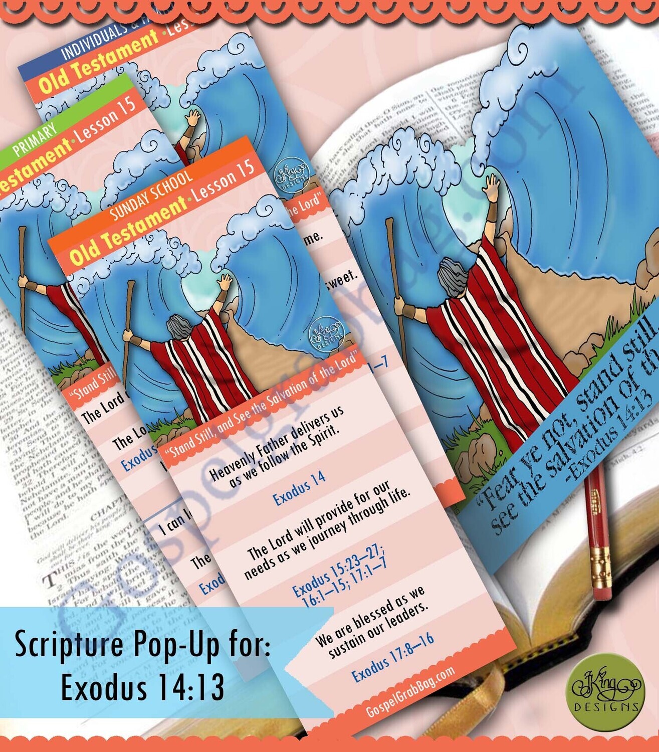 Scripture Pop-Up &amp; Bookmark: CFM OT April week 2 Lesson 15