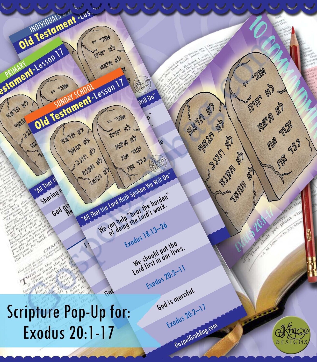 Scripture Pop-Up &amp; Bookmark: CFM OT April week 4 Lesson 17