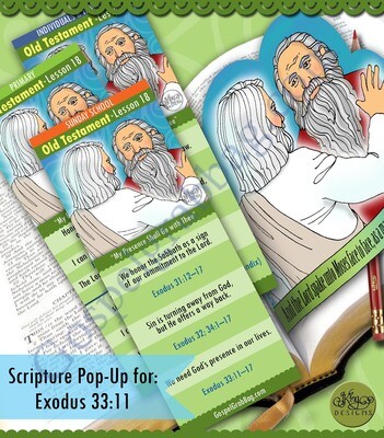Scripture Pop-Up & Bookmark: CFM OT May week 1 Lesson 18