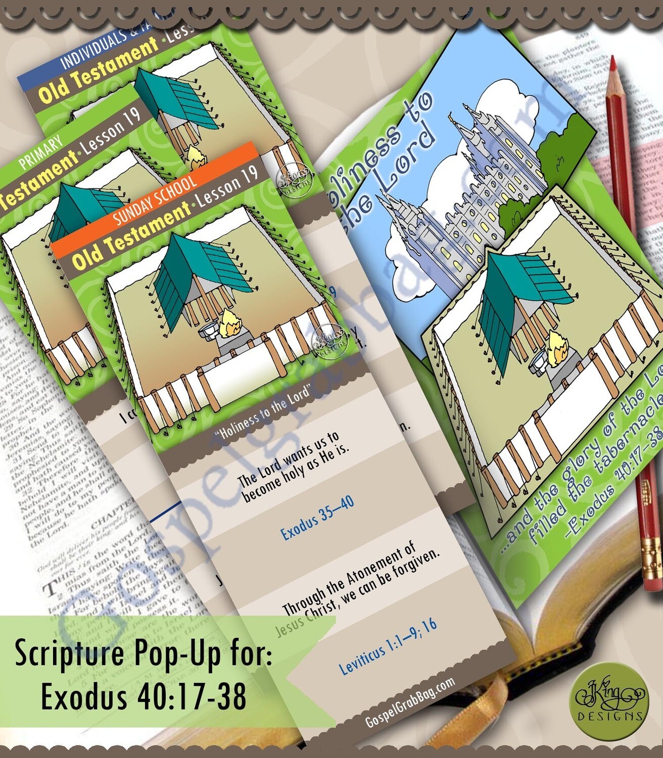 Scripture Pop-Up &amp; Bookmark: CFM OT May week 2 Lesson 19