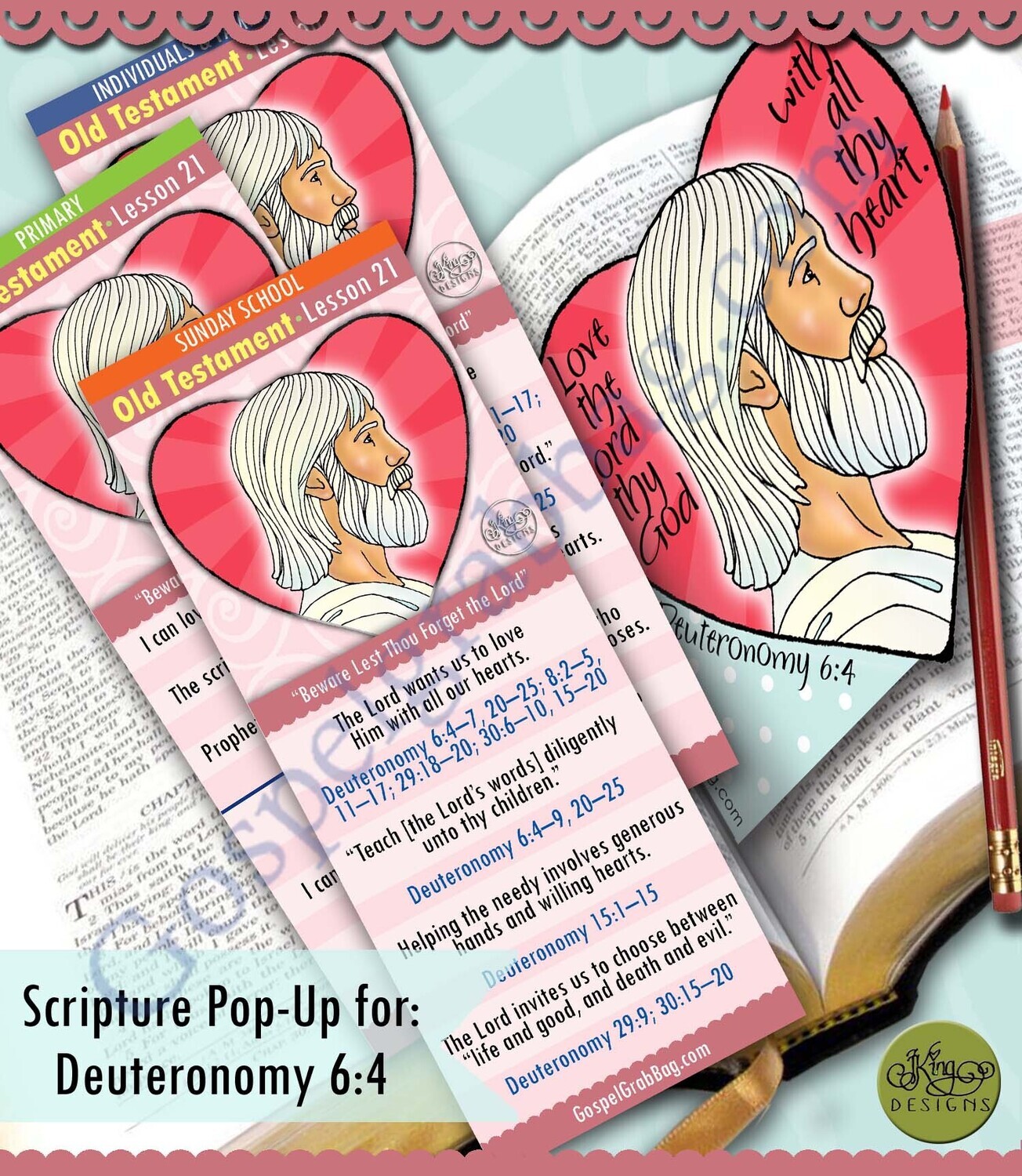 Scripture Pop-Up &amp; Bookmark: CFM OT May week 4 Lesson 21