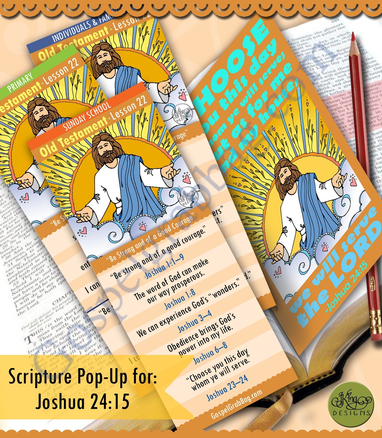 Scripture Pop-Up &amp; Bookmark: CFM OT May week 5 Lesson 22