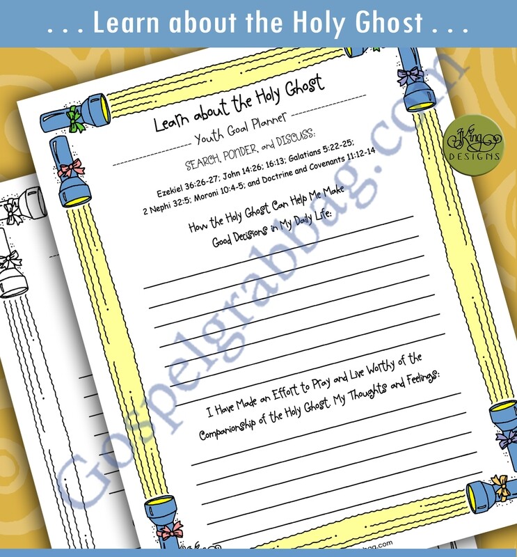 Youth Goal Planner "Learn about the Holy Ghost"