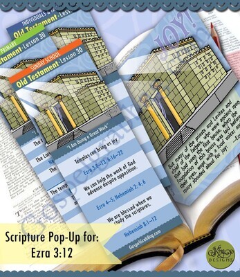Scripture Pop-Up & Bookmark: CFM OT July week 4 Lesson 30