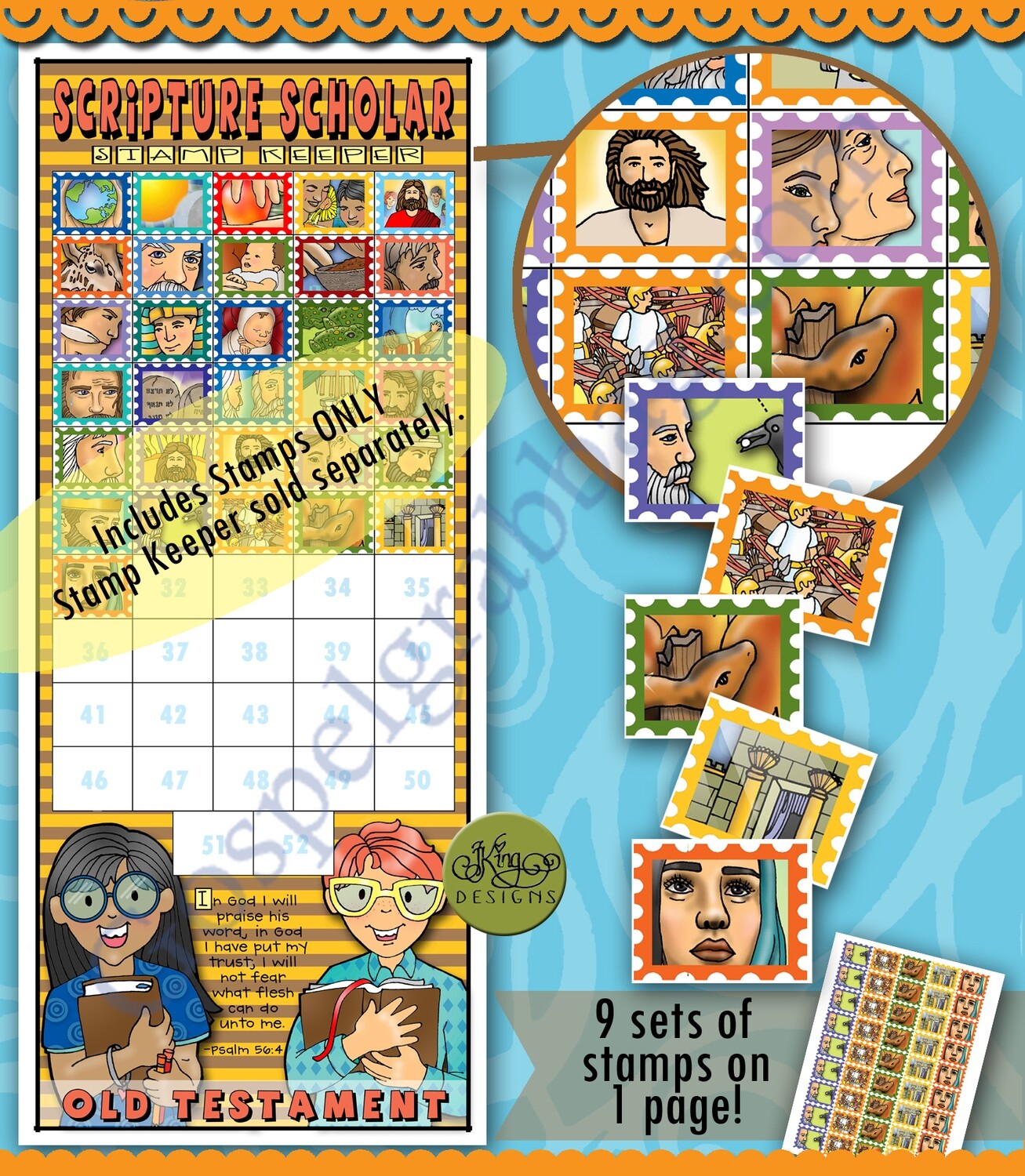 Scripture Scholar July Stamps (Old Testament)