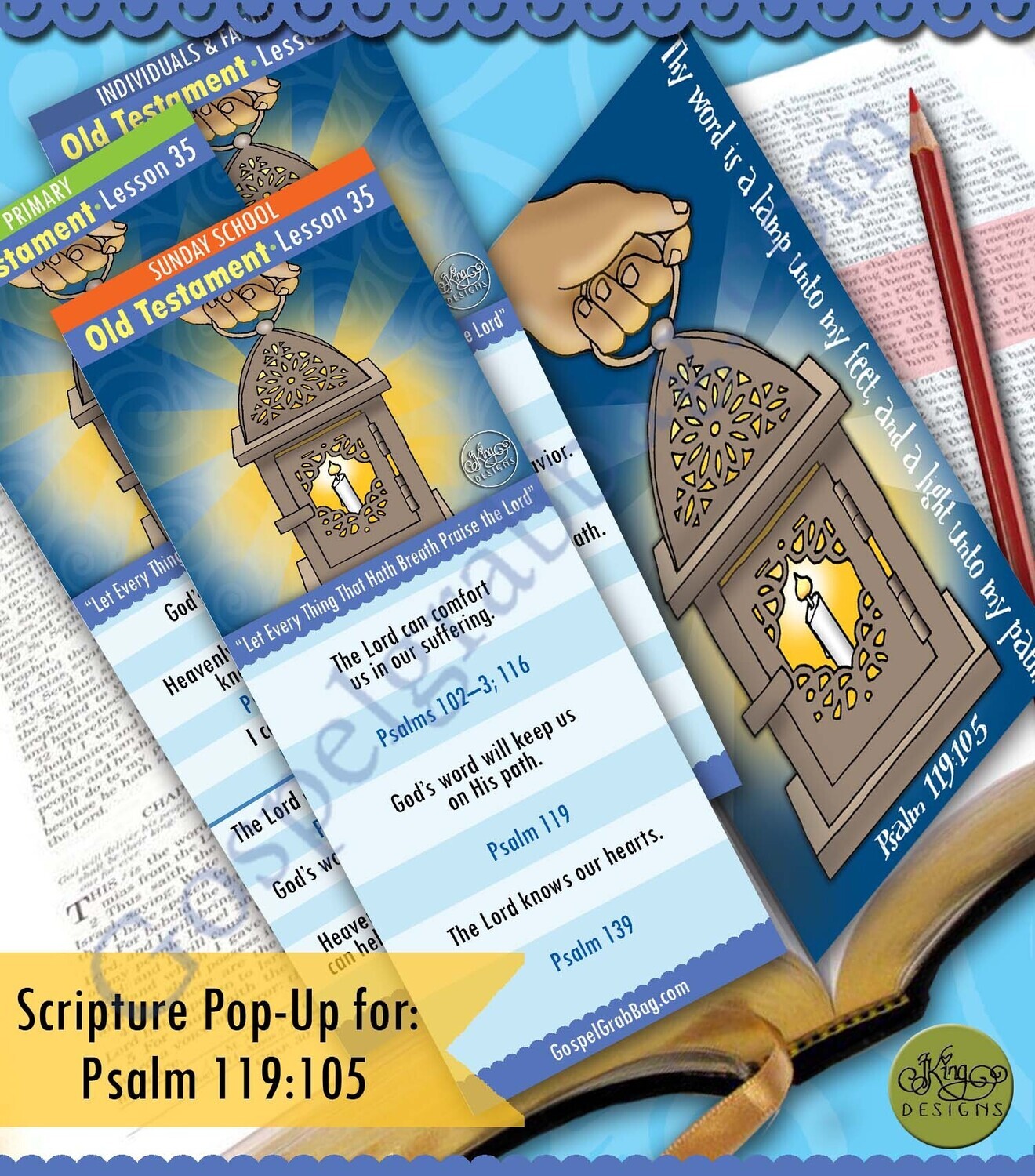 Scripture Pop-Up &amp; Bookmark: CFM OT August week 4 Lesson 35