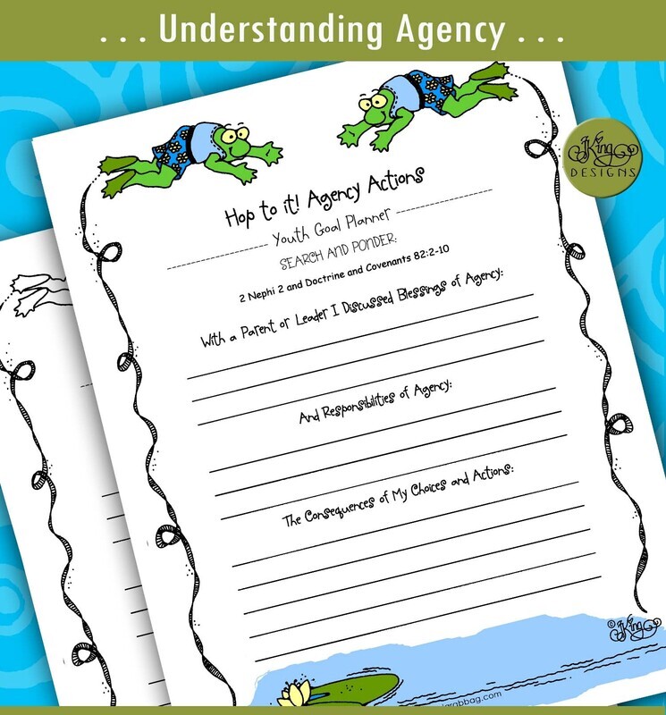 Youth Goal Planner &quot;Hop to it! Agency Actions&quot;