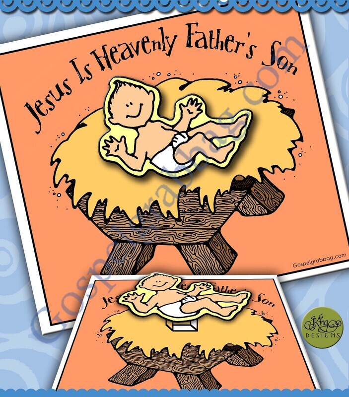 Jesus Is Heavenly Father&#39;s Son baby Jesus in a cradle
