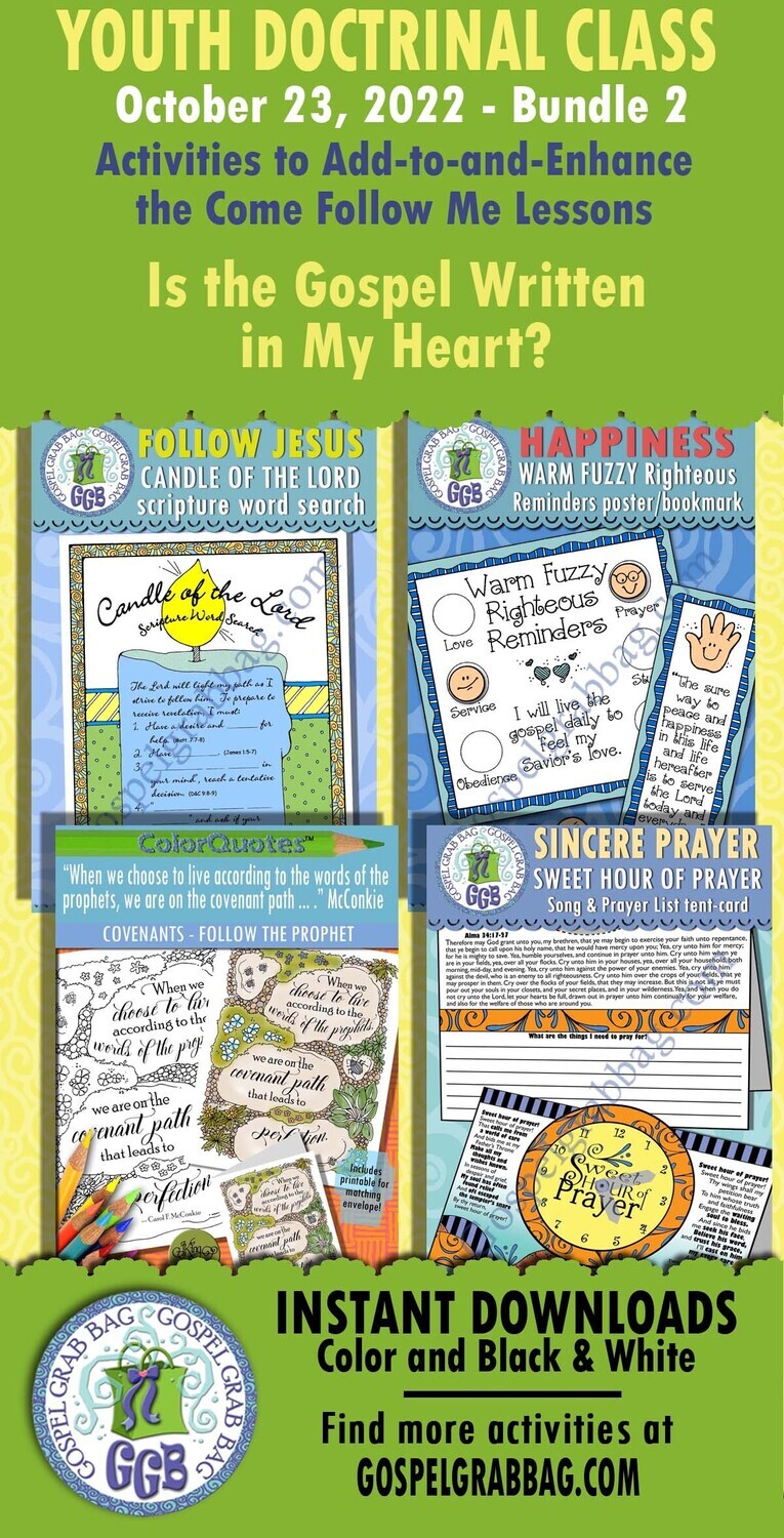 Youth Doctrinal Class &quot;Is the Gospel Written in My Heart?&quot; October 23, 2022 BUNDLE 2