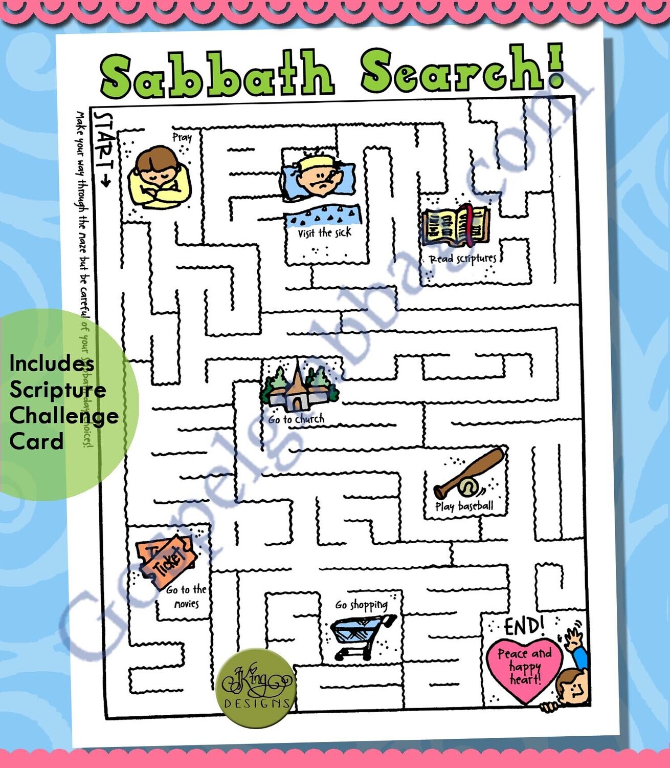Sabbath Search Maze