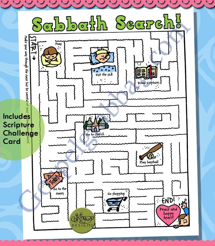 Sabbath Search Maze