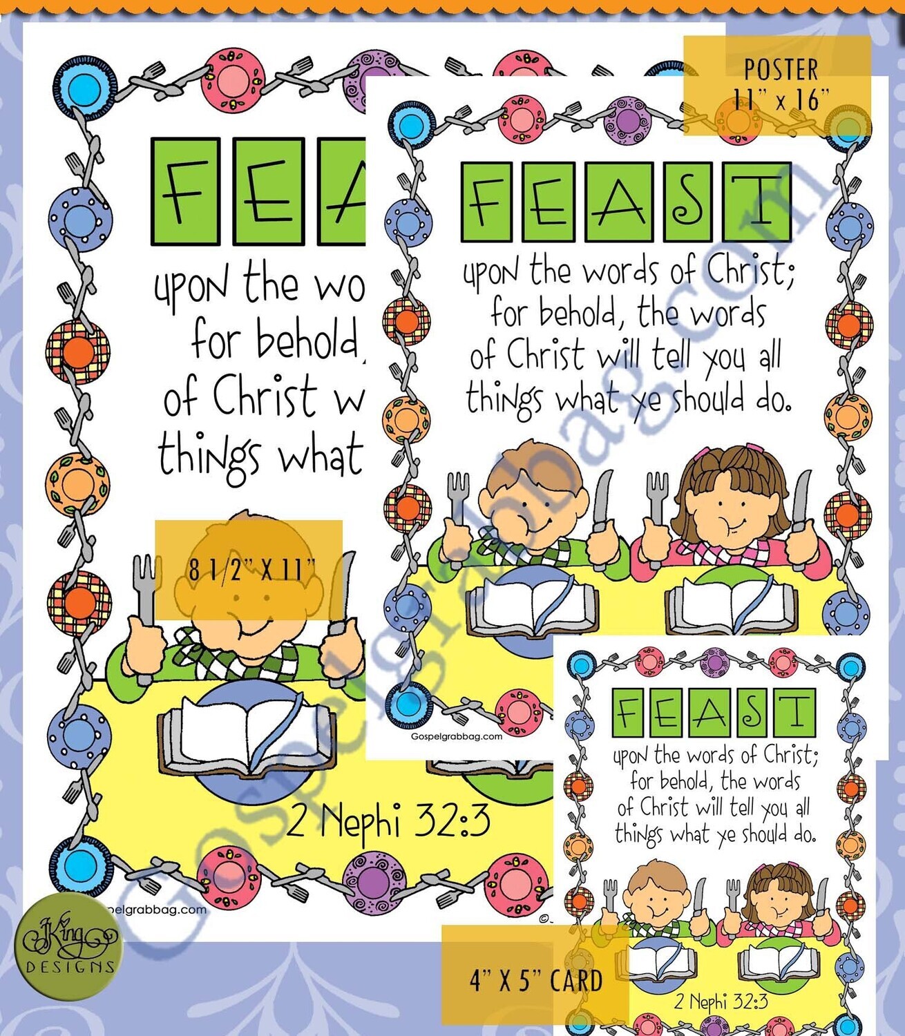 Scripture Poster: 2 Nephi 32:3 - Feast upon the words of Christ ...
