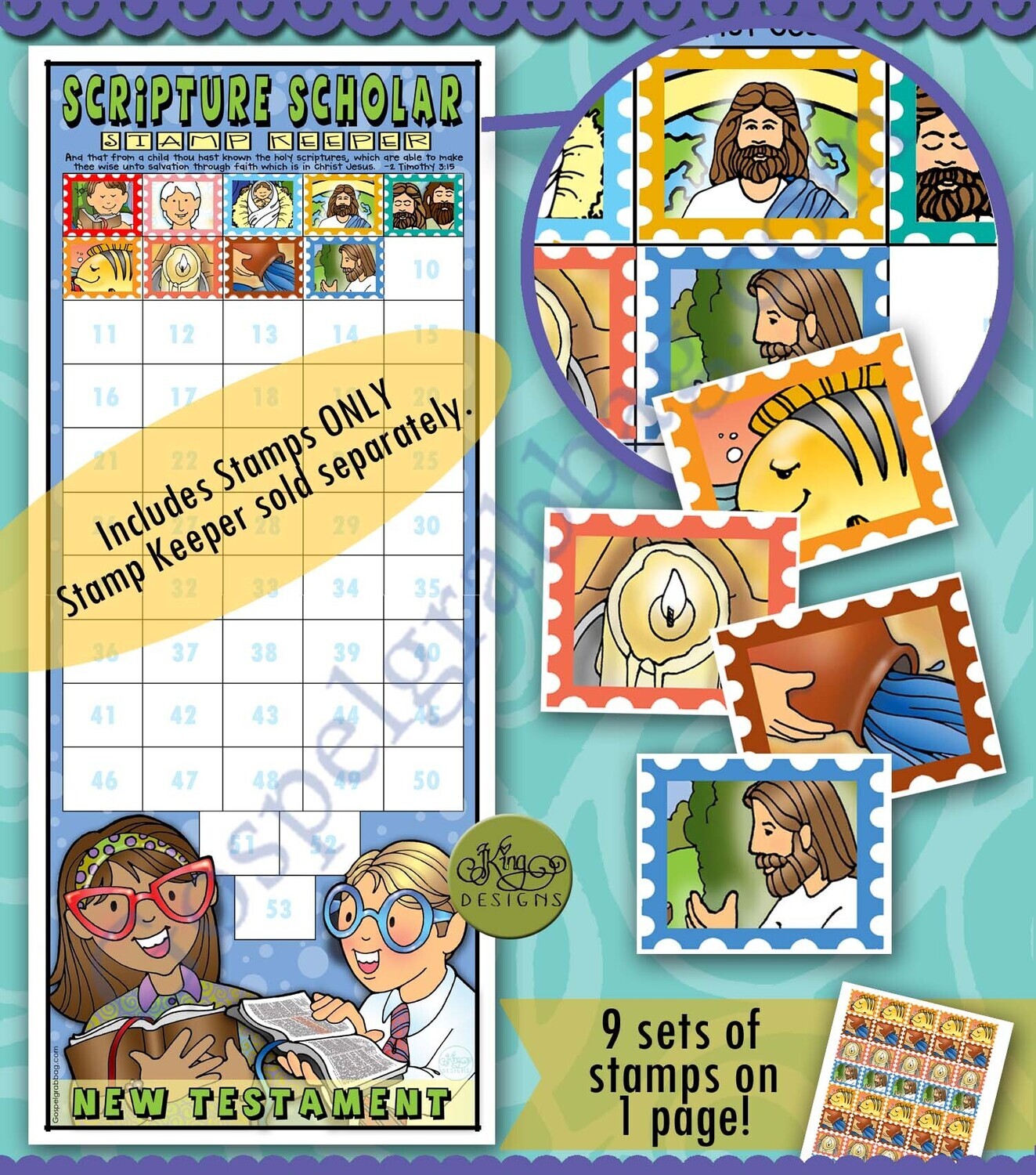 Scripture Scholar February Stamps (New Testament)