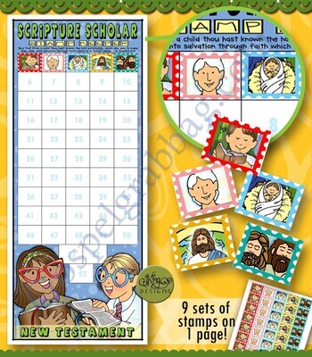 Scripture Scholar Stamp Keeper and January Stamps (Starter Pack) New Testament