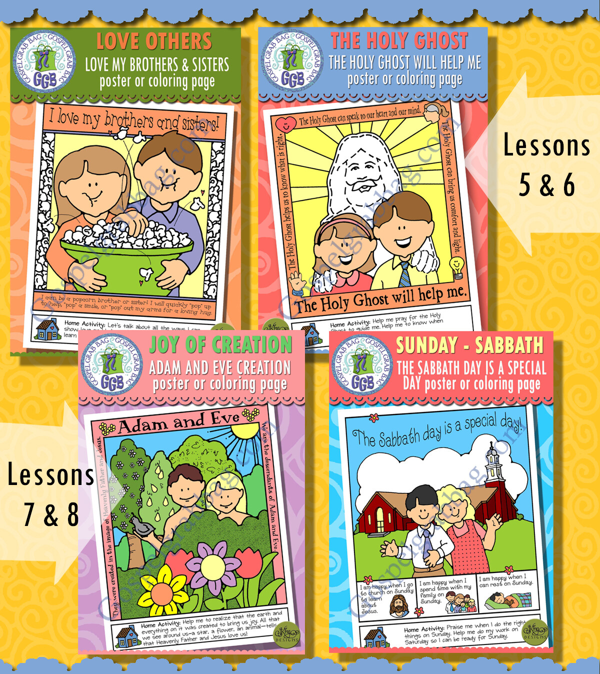 Nursery Bundle 2: February -  Color Pages for Lessons 5-8