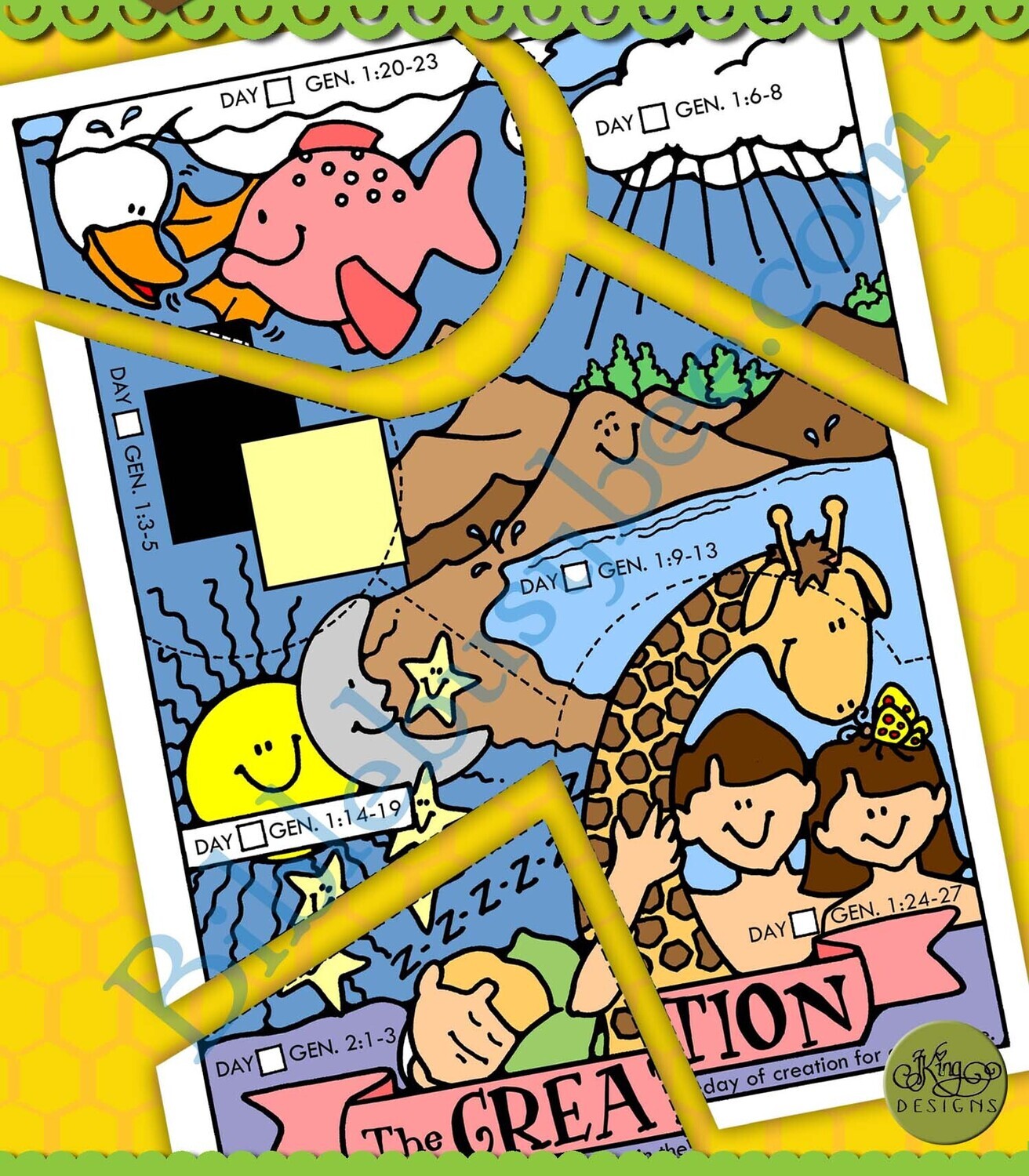Days 1-7 Creation Scripture Puzzle