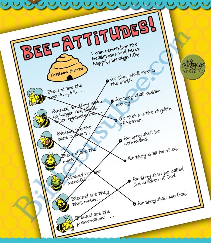 Bee-attitudes (Beatitudes) crossmatch