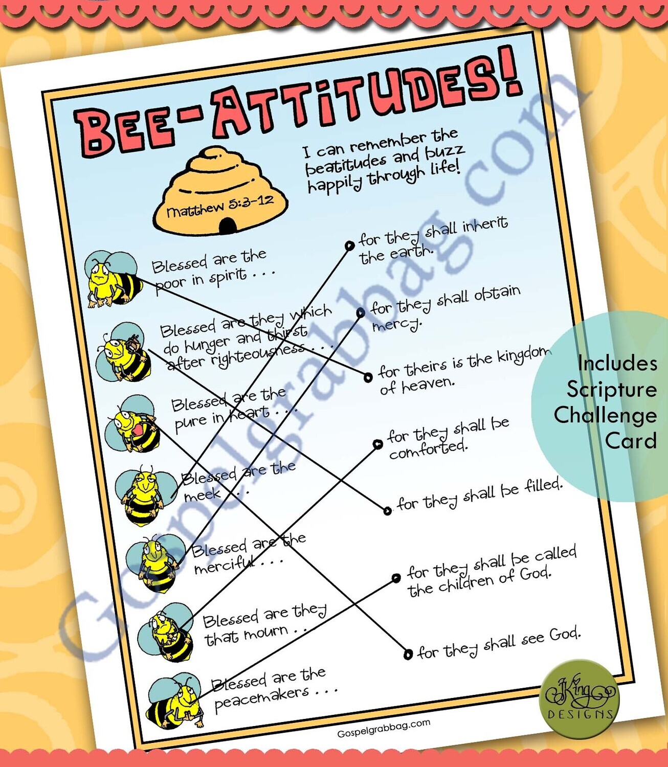 Bee-attitudes (Beatitudes) crossmatch