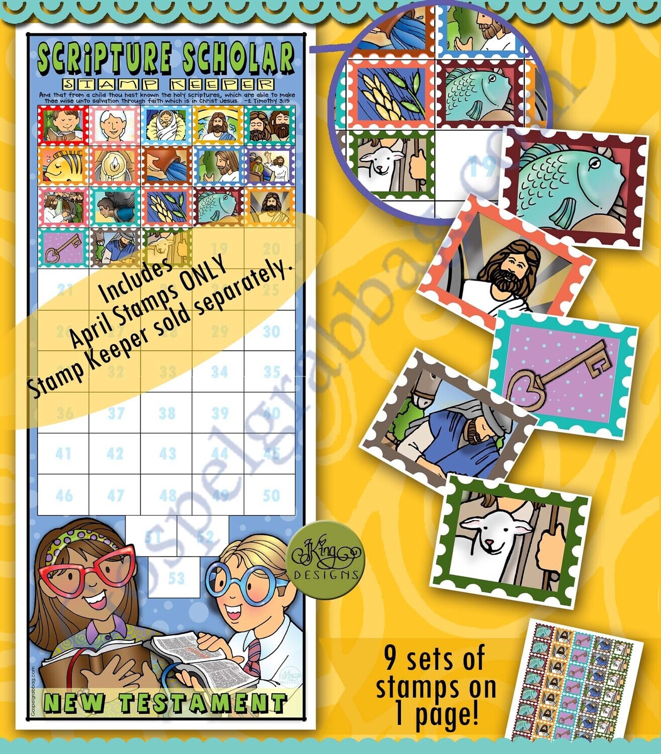 Scripture Scholar April Stamps (New Testament)