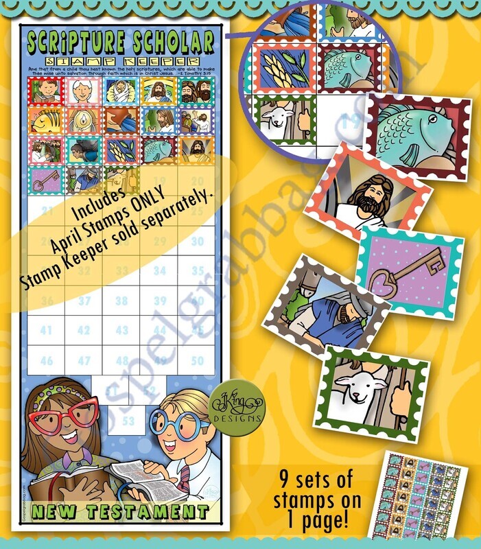 Scripture Scholar April Stamps (New Testament)